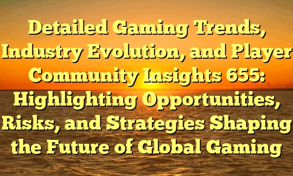 Detailed Gaming Trends, Industry Evolution, and Player Community Insights 655: Highlighting Opportunities, Risks, and Strategies Shaping the Future of Global Gaming