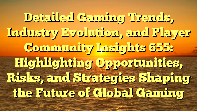 Detailed Gaming Trends, Industry Evolution, and Player Community Insights 655: Highlighting Opportunities, Risks, and Strategies Shaping the Future of Global Gaming